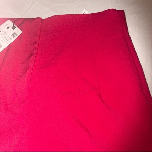 Zara Woman trousers Pants Straight Leg sizeM High waist Pink Fuchsia 7990/483 - Picture 9 of 12